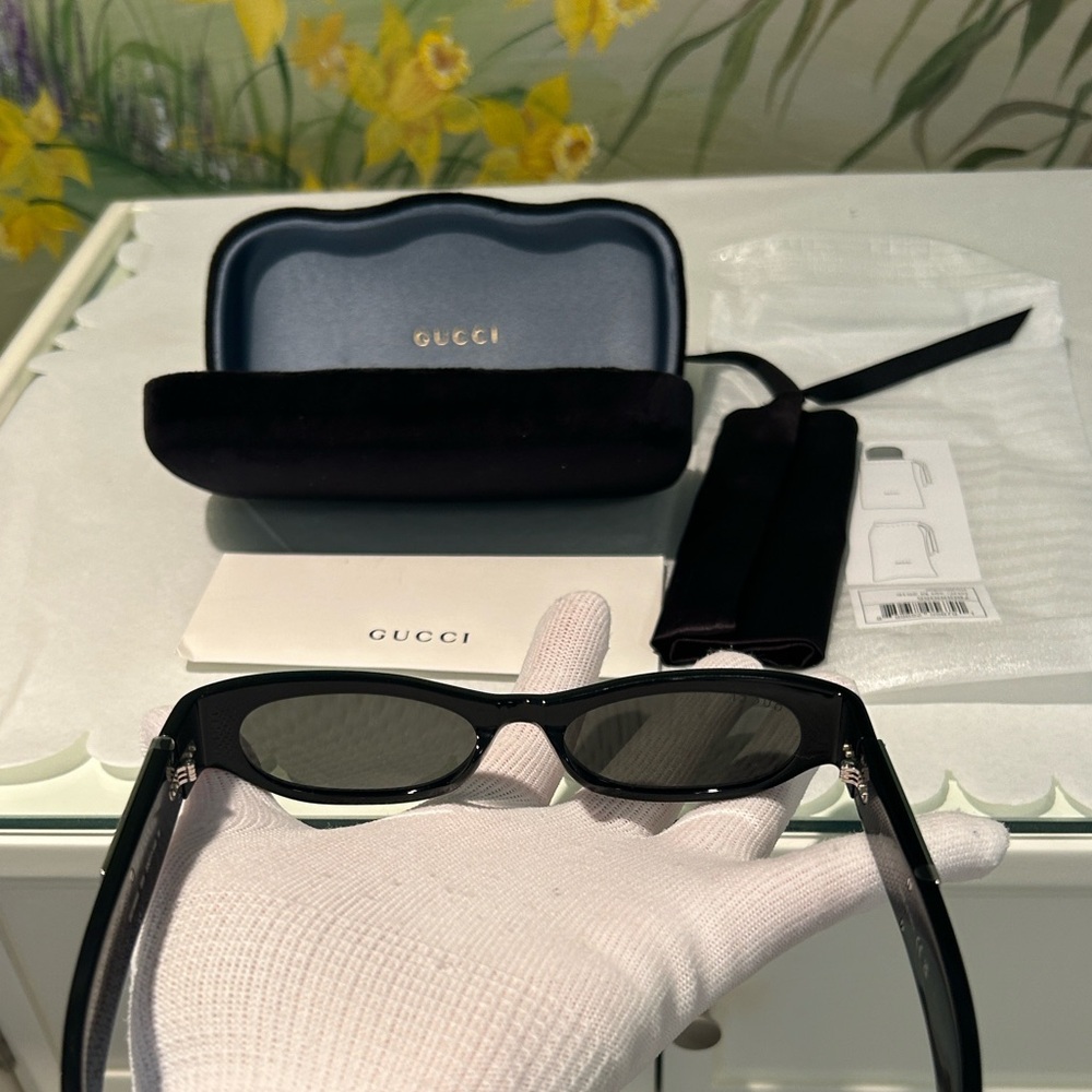NWT GUCCI GG1635S Black Cat-Eye Sunglasses (003) 53 - 17 - 140 - Picture 9 of 16